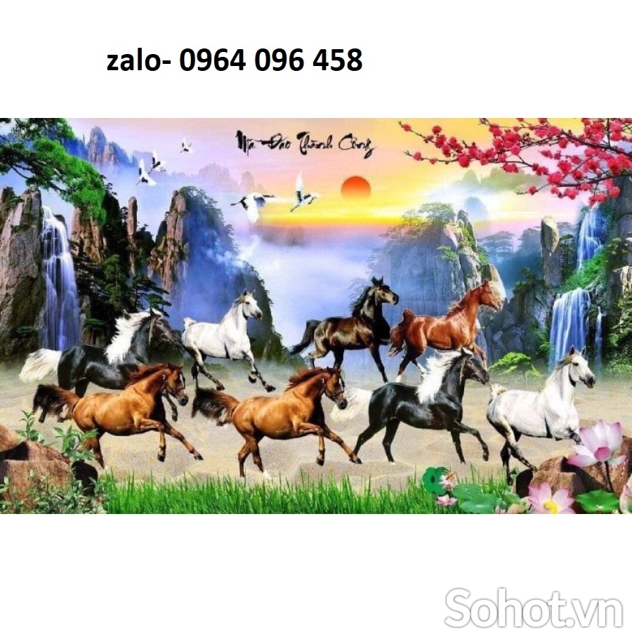 Tranh gạch 3d ốp tường mã đáo thành công - CXZ33