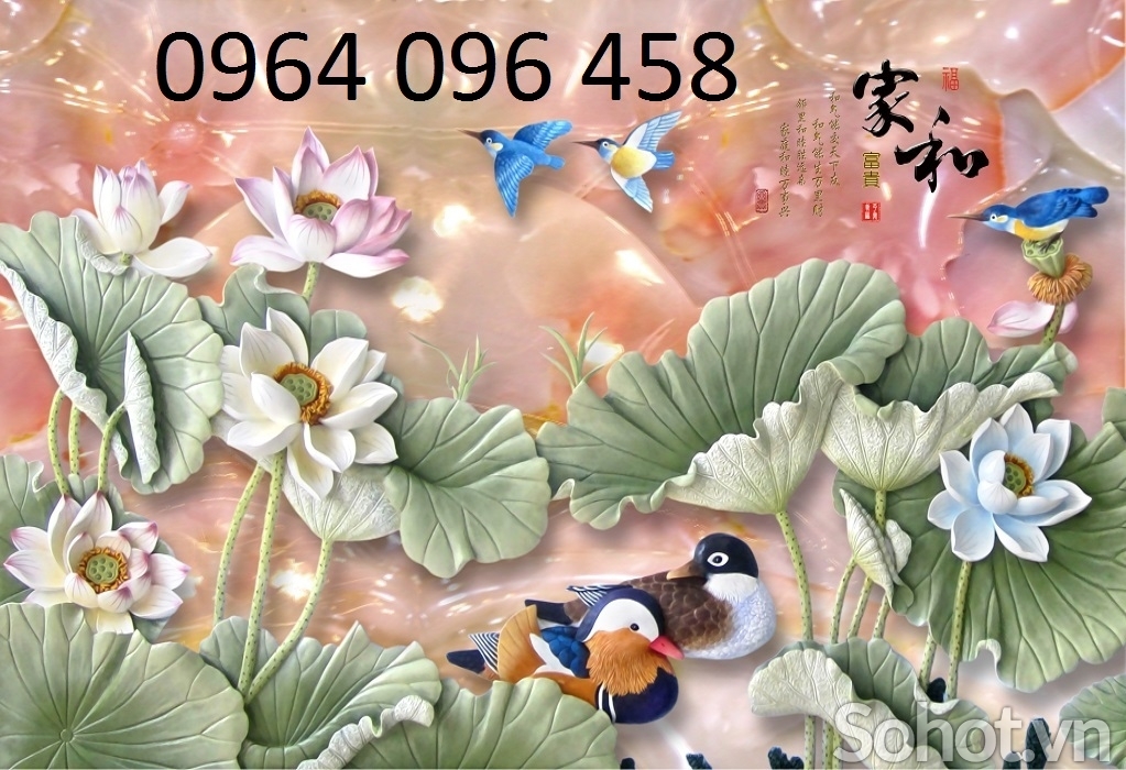Tranh gạch 3d trang trí phòng khách - VC55