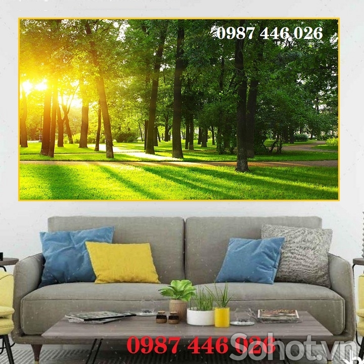 Gạch tranh rừng cây