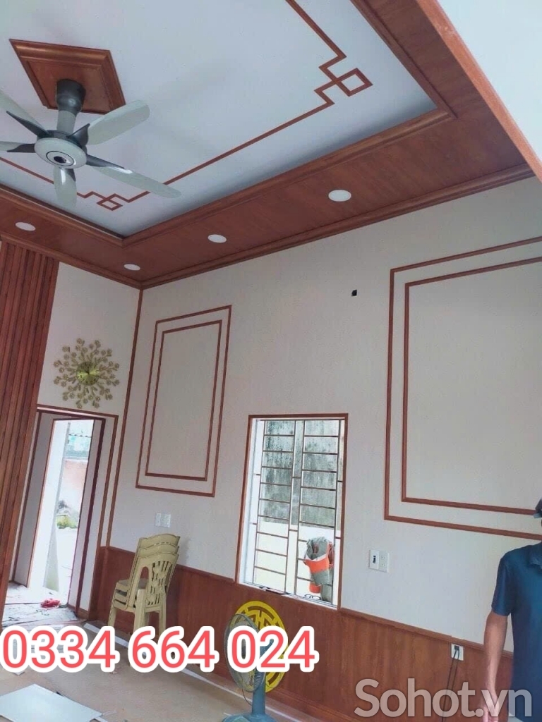 Ốp trần tường nhựa vân gỗ