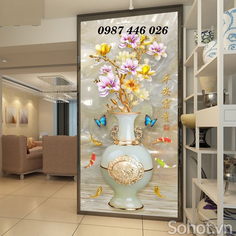 Gạch ốp tường tranh hoa 3d HP78283