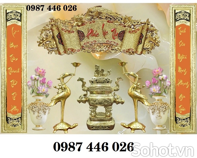 Tranh gạch men phòng thờ HP9244