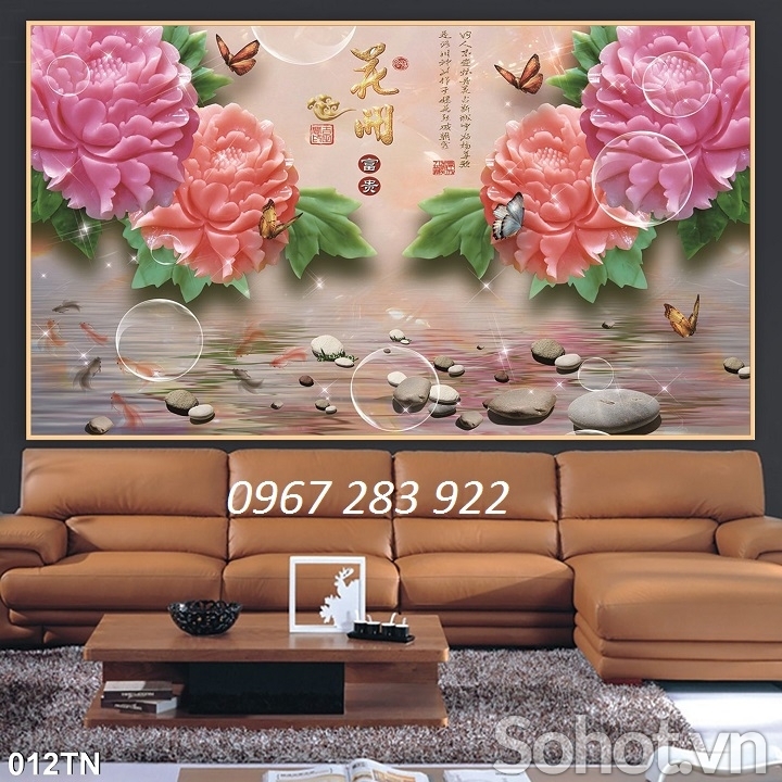 Tranh phòng khách họa tiết 3d đẹp