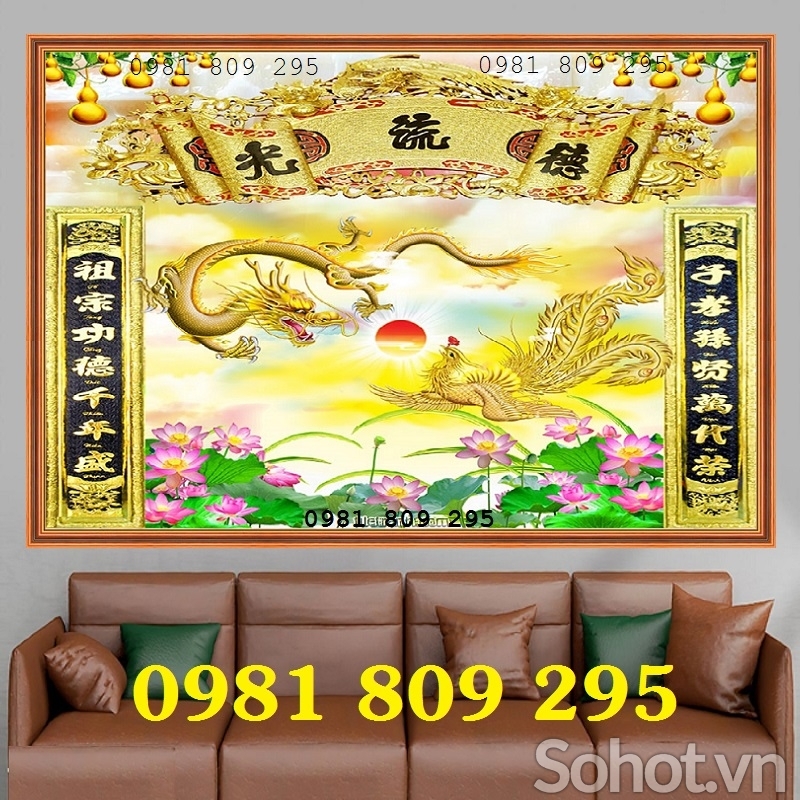 Gạch tranh , tranh gạch men phòng thờ