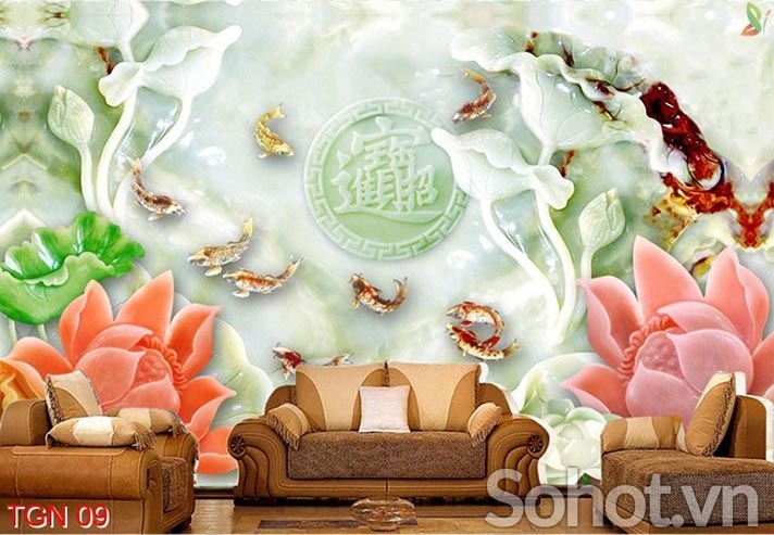 Tranh gạch 3d hoa giả ngọc - XCNN95