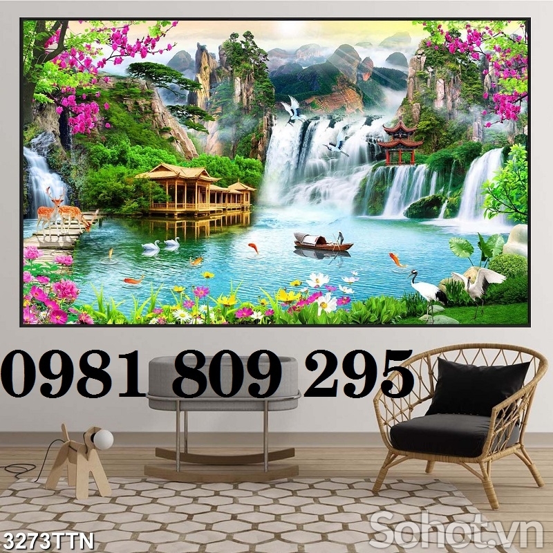 Tranh 3d phong cảnh - tranh gạch 3d phong cảnh