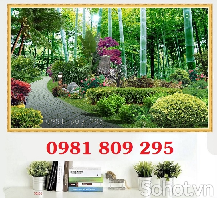 Gạch tranh phong cảnh thiên nhiên ốp tường đẹp