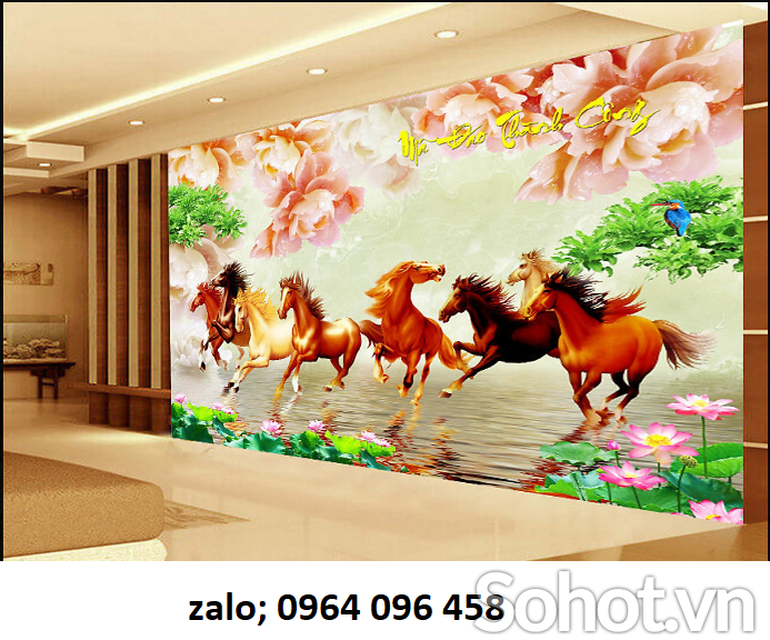Tranh gạch 3d mã đáo thành công - 445XVB
