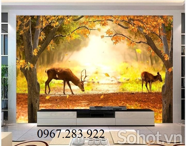 Tranh sơn thủy hữu tình gạch men 3d