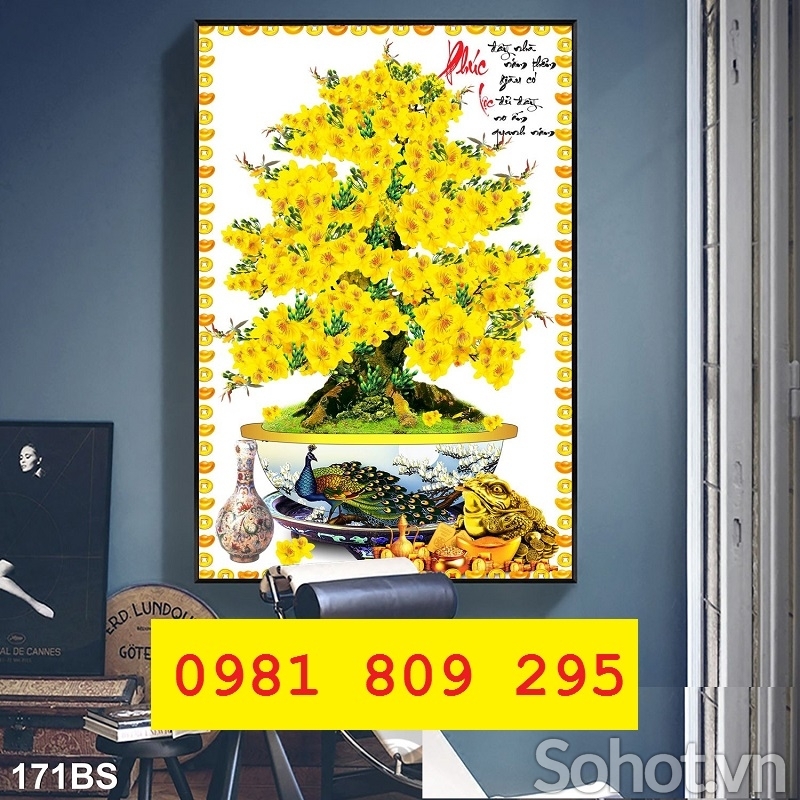 Tranh gạch , tranh gạch men hoa mai