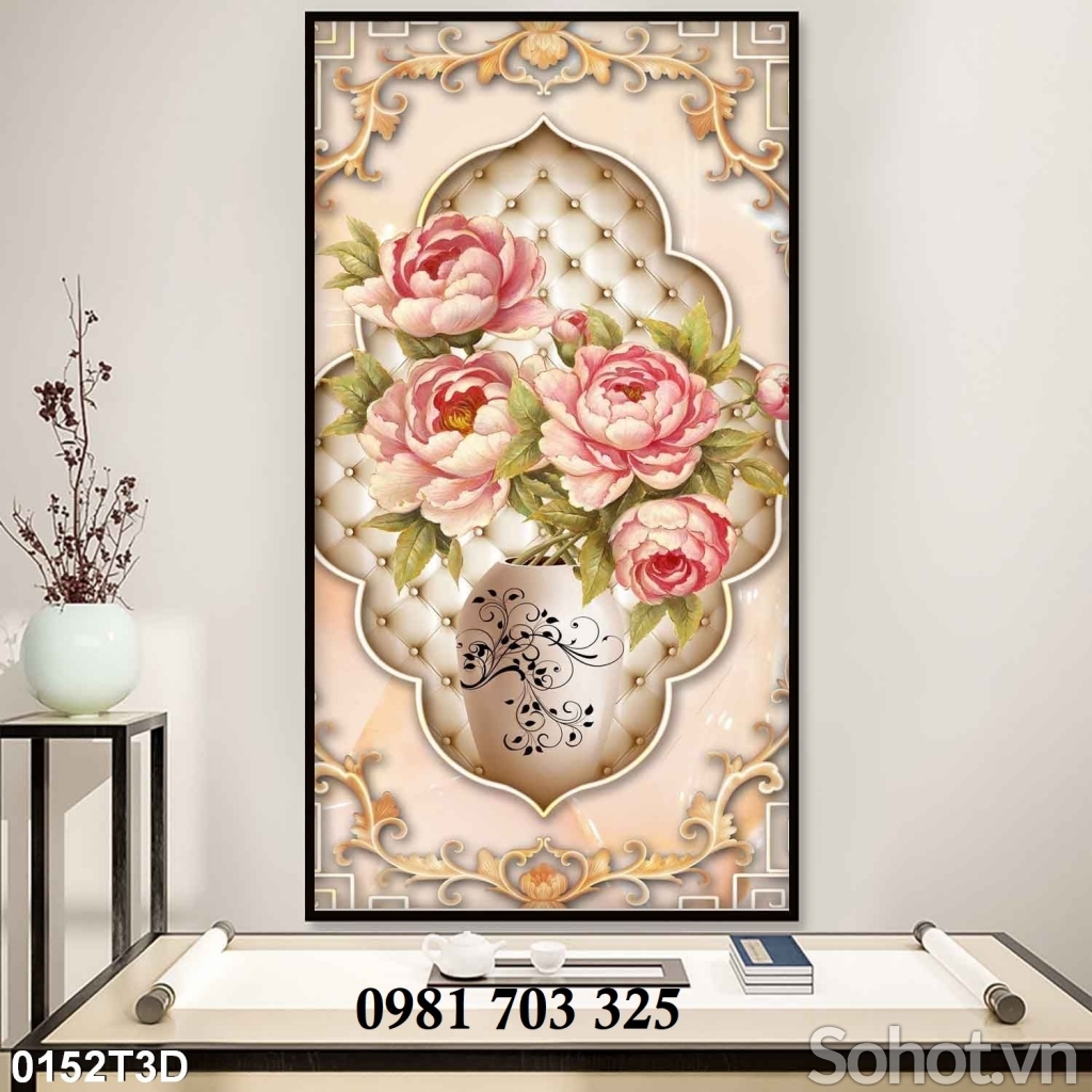 Tranh gạch men , tranh hoa 3D