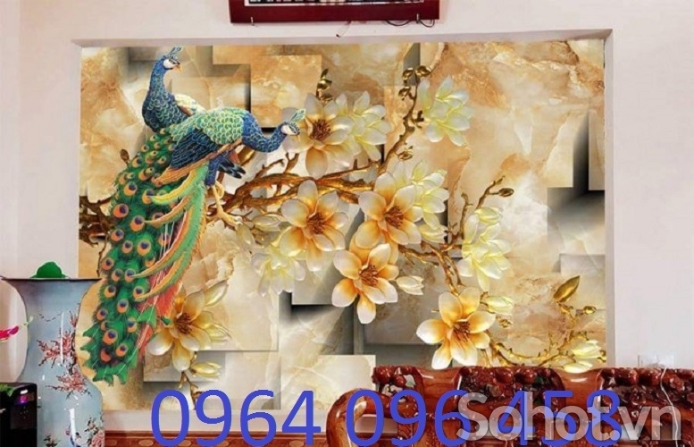 Tranh 3d - tranh gạch 3d trang trí phòng khách - KMMM88