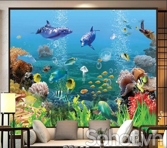 Tranh gạch 3d ốp tường phong thủy phòng khách - LSCX33