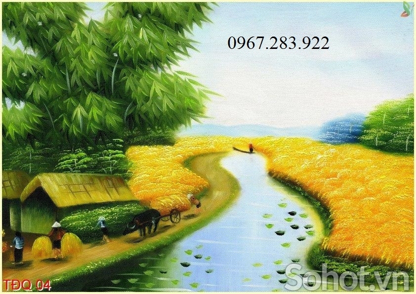 Tranh 3D- Tranh phong cảnh đồng quê