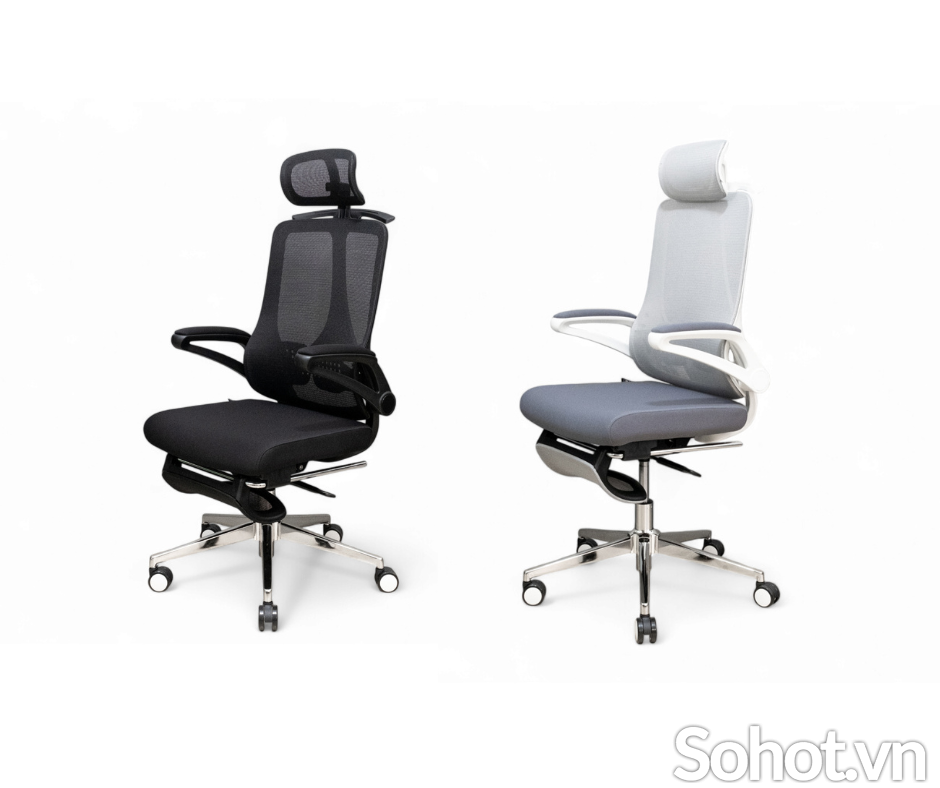 GHẾ CÔNG THÁI HỌC JO-827 CHÂN THÉP XI MẠ KHUNG NHỰA PP
