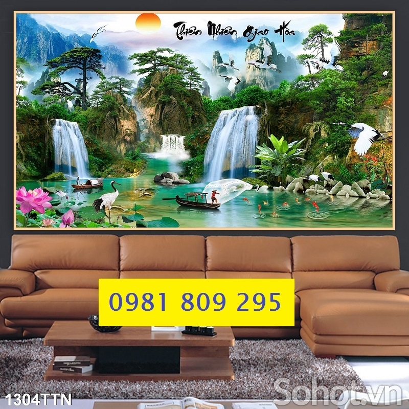 Gạch tranh mới 3d , tranh ốp phòng khách HQ999