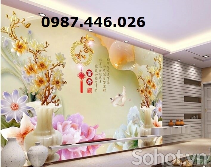Gạch tranh 3d giả ngọc HP024