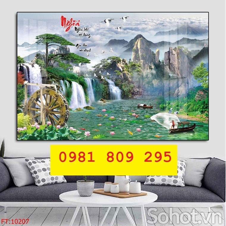 Gạch 3d sơn thủy, tranh gạch men