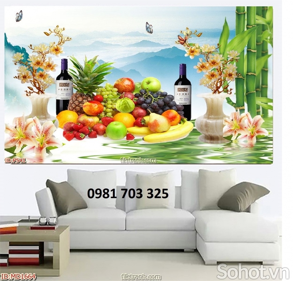 gạch tranh ốp tường, tranh 3D phòng thờ