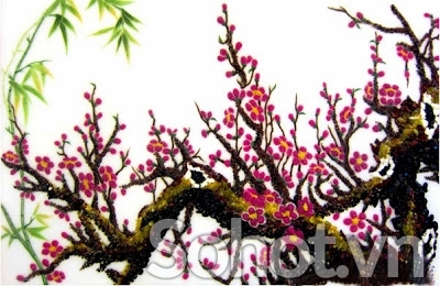 Tranh gạch 3d cành đào - 1888CM