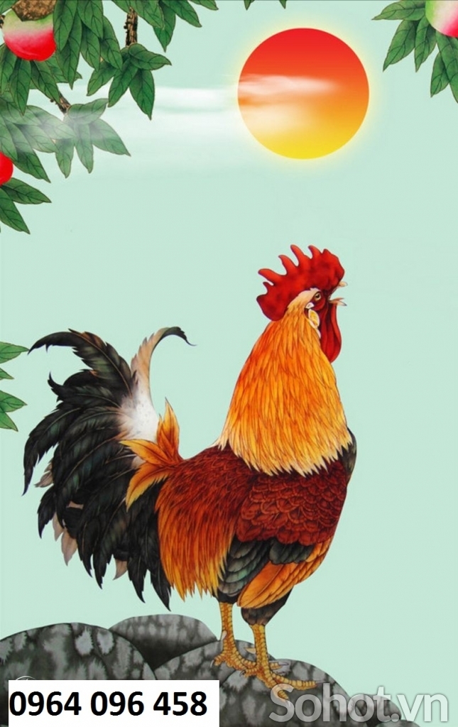 Tranh gạch 3d con gà - gạch tranh 3d con gà - FGH85