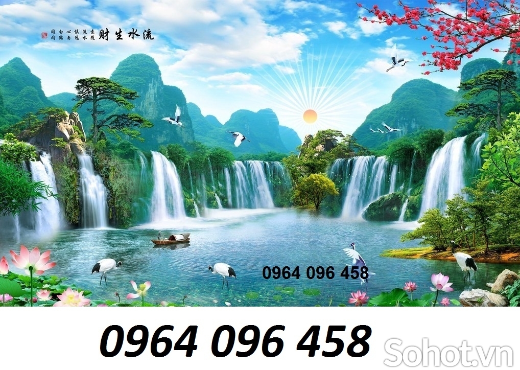 Tranh gạch 3d dán tường phong cảnh đồng quê - 8876CV
