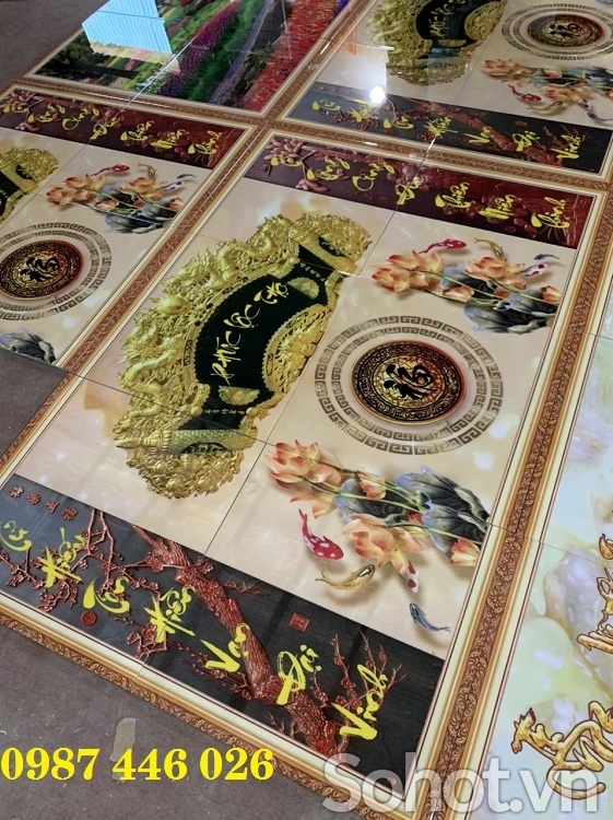 Gạch tranh phòng thờ đẹp HP87