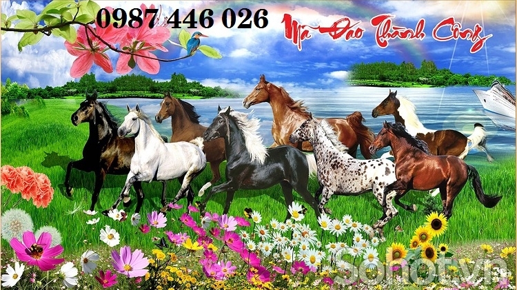 Tranh gạch mã đáo thành công HP2222