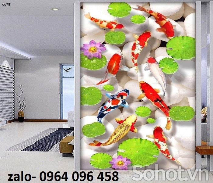 Tranh gạch 3d cá chép - XBCN84