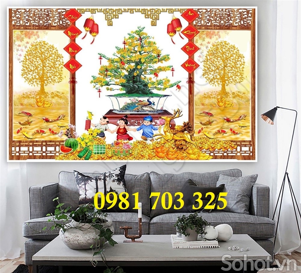 Tranh gạch tài lộc phú quý