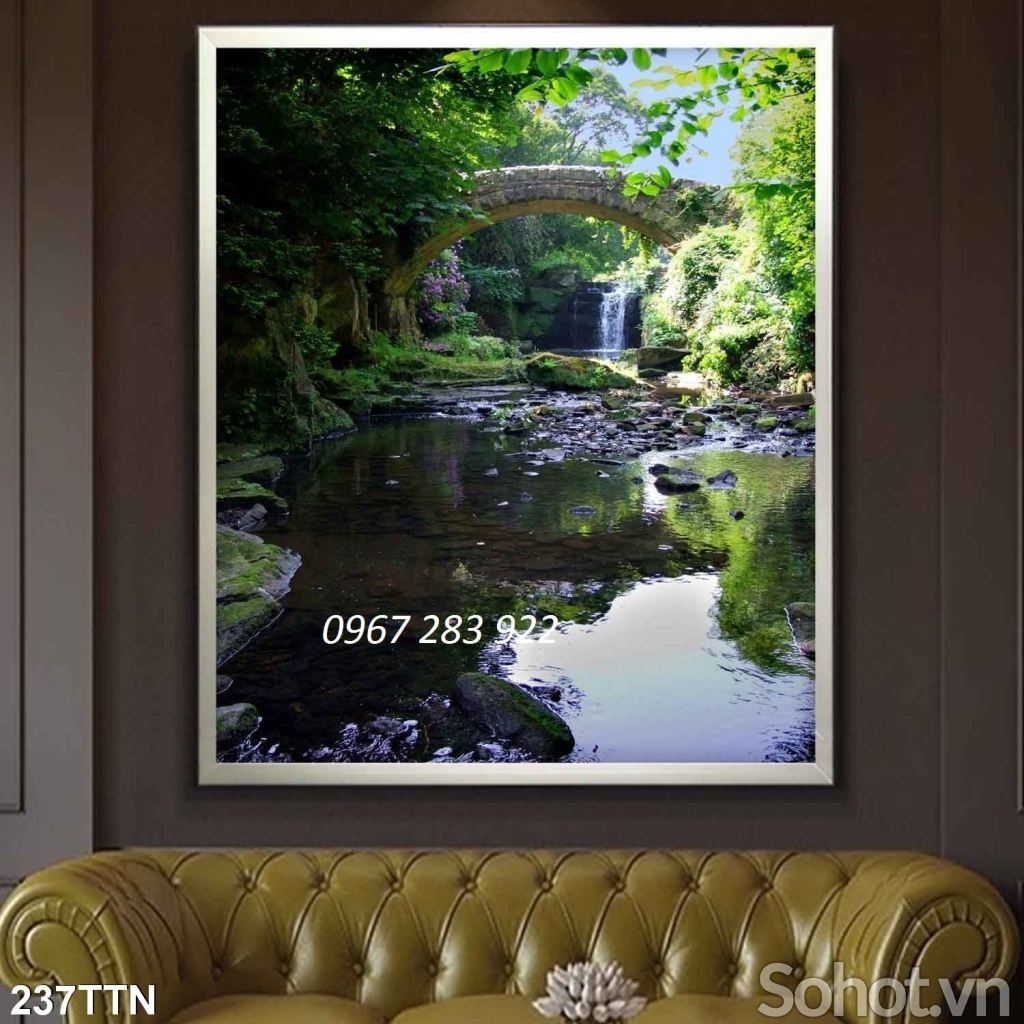 Tranh tường phong cảnh gạch men 3d