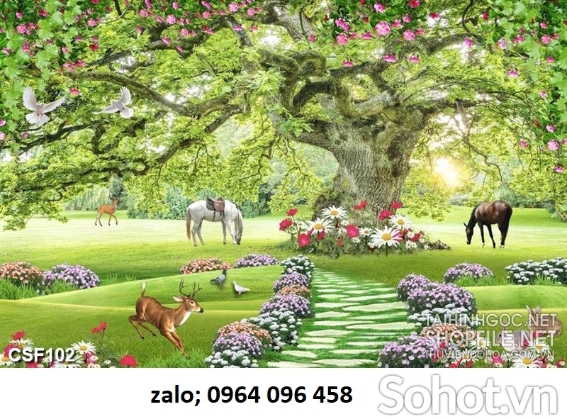 Tranh gạch 3d phong thủy mệnh hỏa - GCVB77