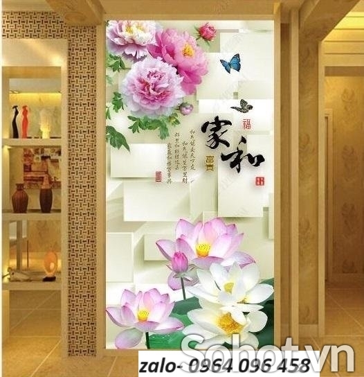 Tranh gạch 3d phong cảnh ốp tường khổ đứng - XC642