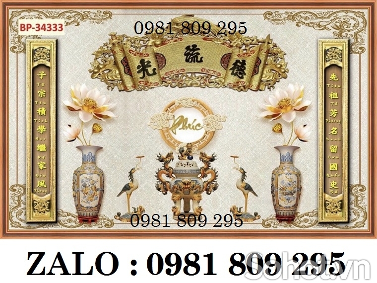 Gạch tranh 3d phòng thờ , bàn thờ