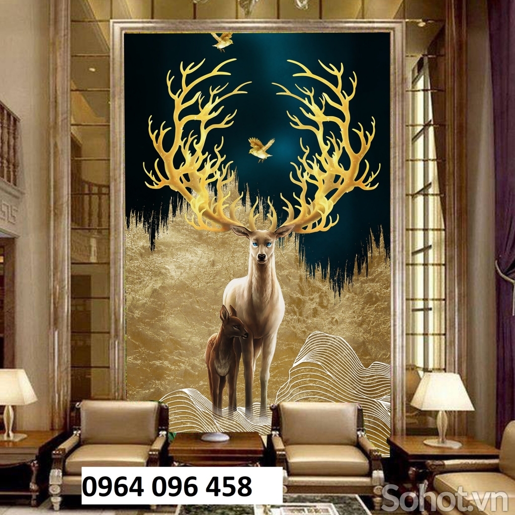 Tranh gạch 3d ốp tường cầu thang - HCX31