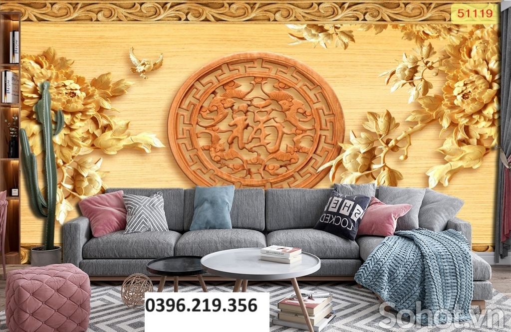 Gạch tranh điêu khắc 3D đẹp