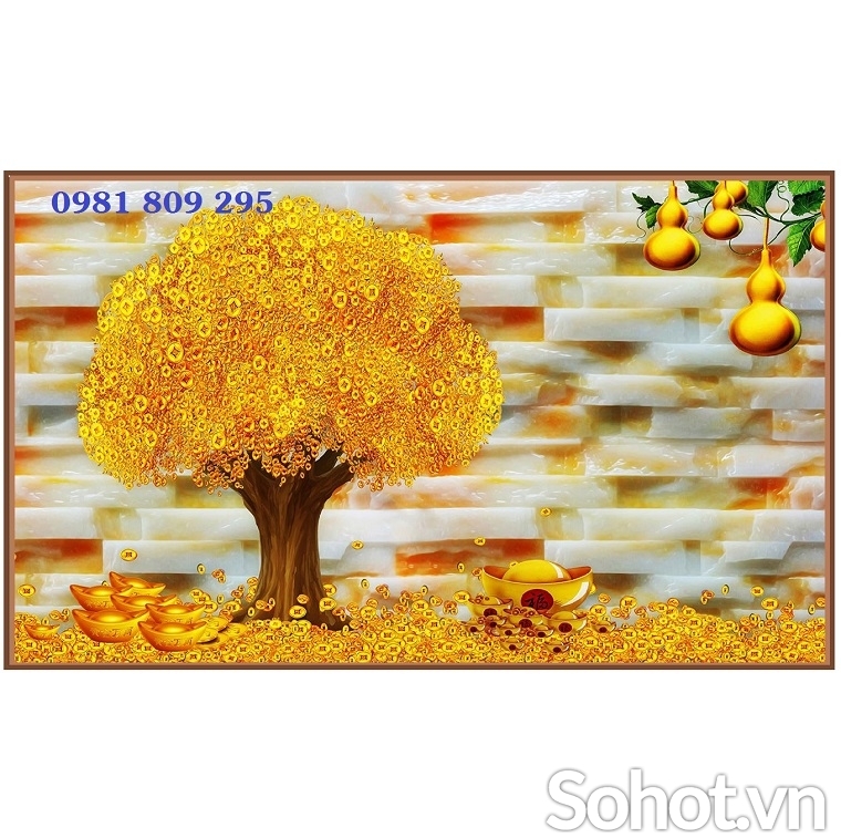 Gạch 3d kim tiền , gạch trang trí HP6258