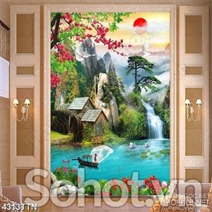 Tranh gạch 3d ốp tường hành lang - sảnh - XCV8