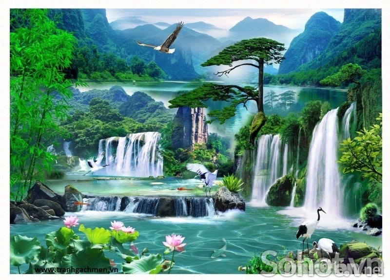 Gạch tranh 3d ốp tường hàng rào - HNMM9