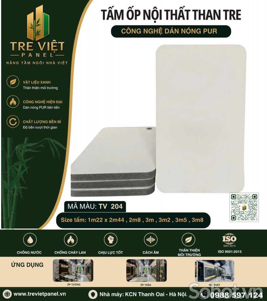Nhà máy tấm than tre ốp tường