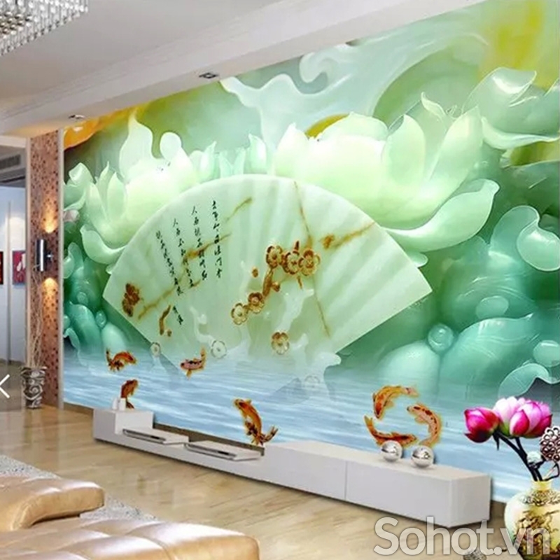 Tranh gạch 3d phong thủy phòng khách - 042XPP