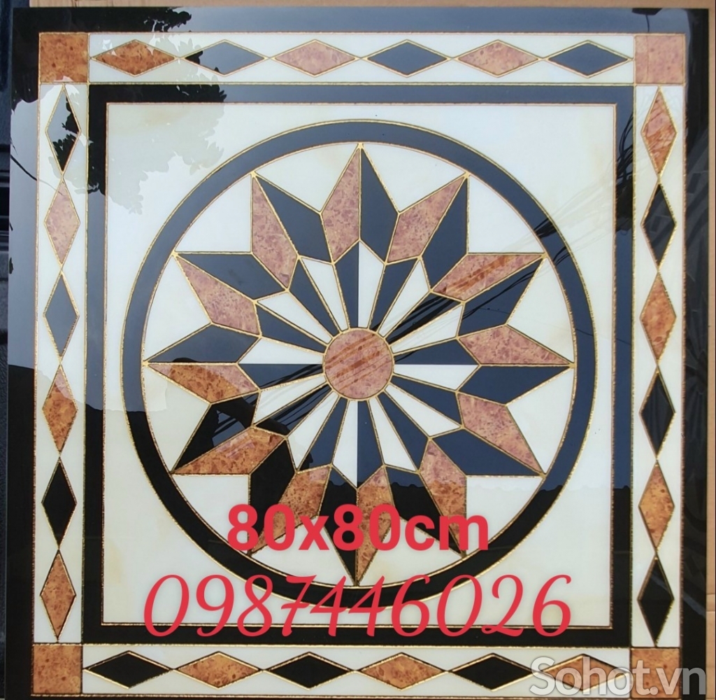 Gạch cầu thang, chiếu nghỉ, gạch thảm hoa HP9283