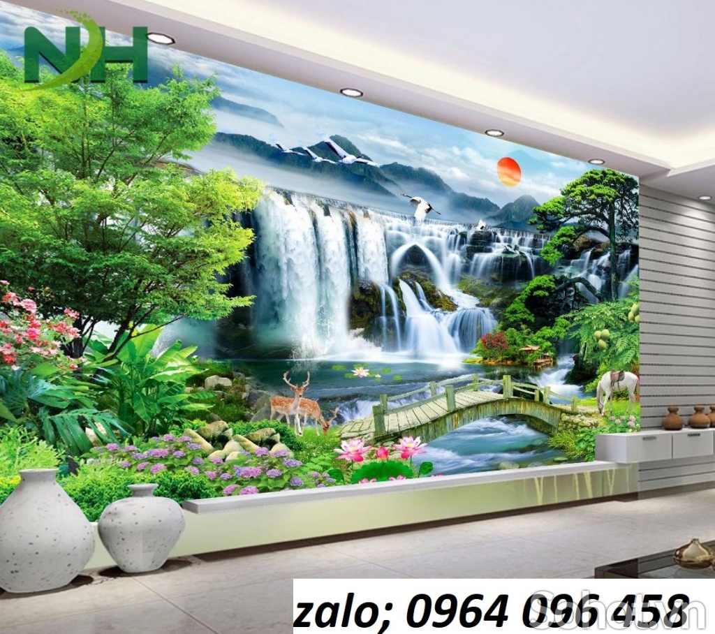 Tranh cảnh đồng quê tranh gạch 3d cảnh đồng quê - HD33