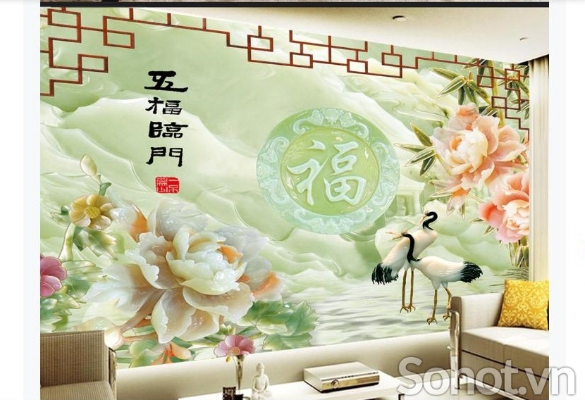 Gạch tranh- Tranh trang trí phòng khách