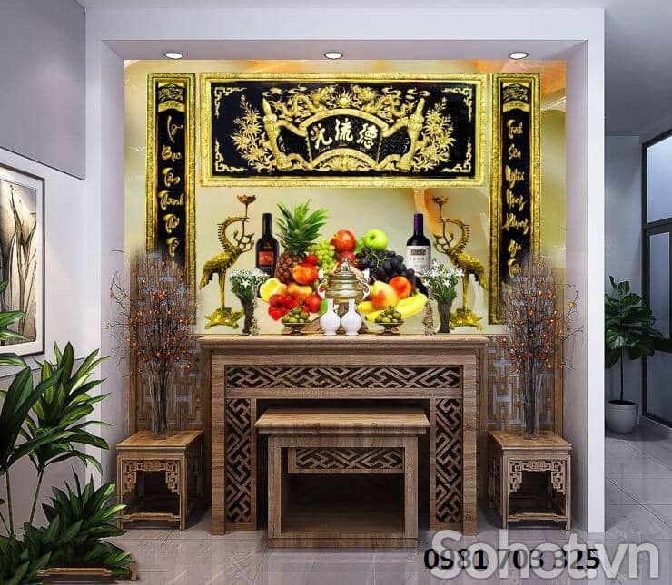 gạch tranh ốp tường- tranh phòng thờ