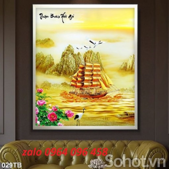 Tranh gạch men 3d phong thủy - 677XP