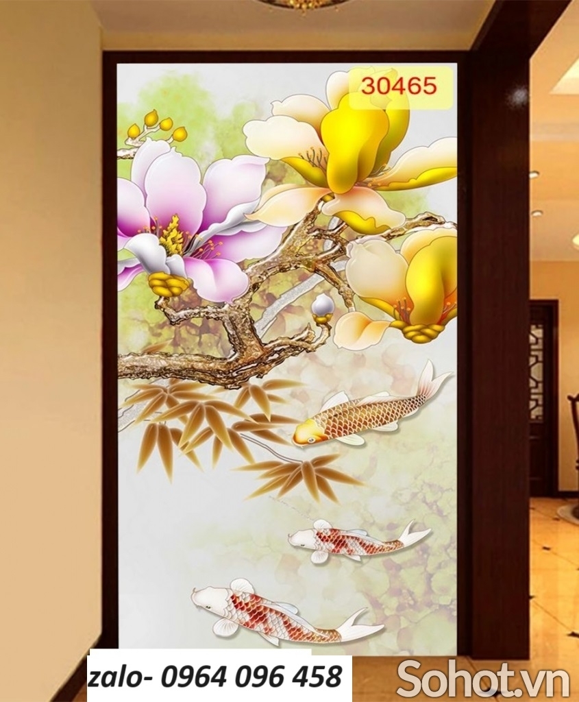 Tranh gạch 3d phong thủy phòng khách - 32XN