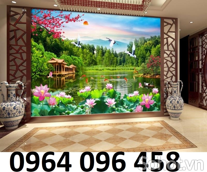 Tranh 3d cảnh đồng quê - tranh gạch 3d ốp tường - 987CM