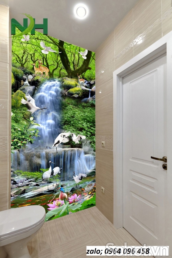 Tranh gạch 3d ốp tường khổ đứng - 042XVB