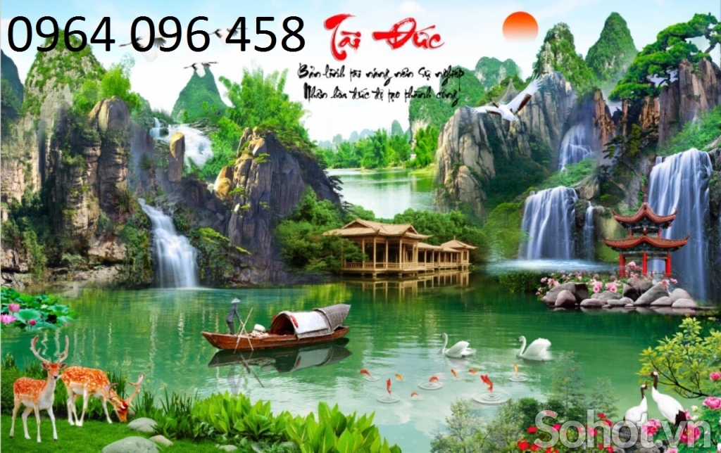 Gạch tranh 3d phong cảnh đồng quê - GFD52